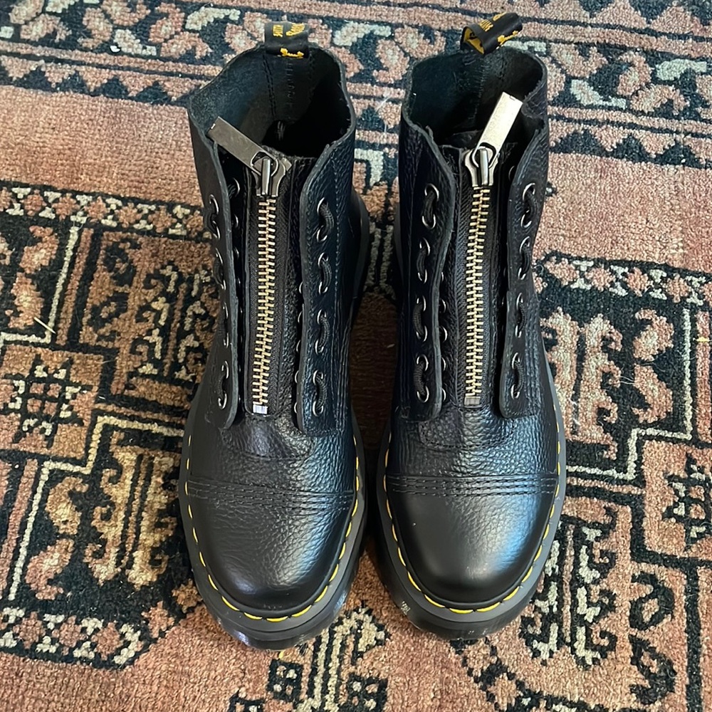 SINCLAIR MILLED NAPPA LEATHER PLATFORM BOOTS